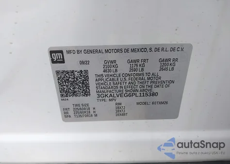 2023 GMC Terrain Awd Slt из США, поврежденный, VIN 3GKALVEG6PL115380